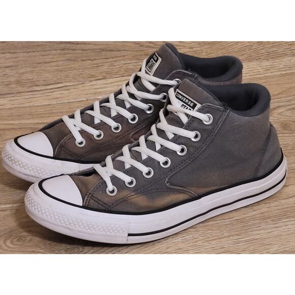 Converse All-Star Chuck Taylor Gray Street Mid Sneakers Mens 10 WOs 12 Pre-owned - Picture 1 of 6